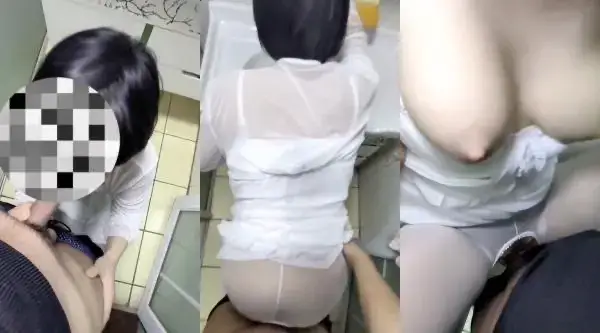 漂亮少妇偷情 想不想要 想 啊啊骚逼好痒 用力干我 啊啊好舒服 从卫生间操到房间 把小孩弄醒哭了 无套内射